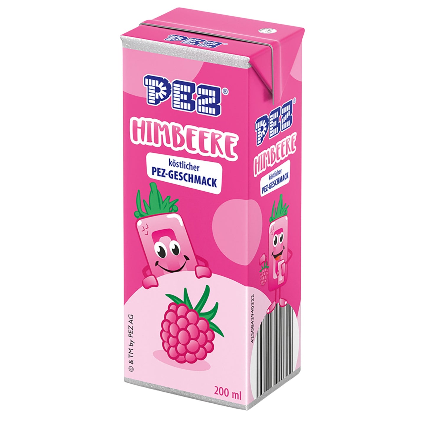PEZ Himbeere 200ml Trinkpäckchen mit Himbeergeschmack