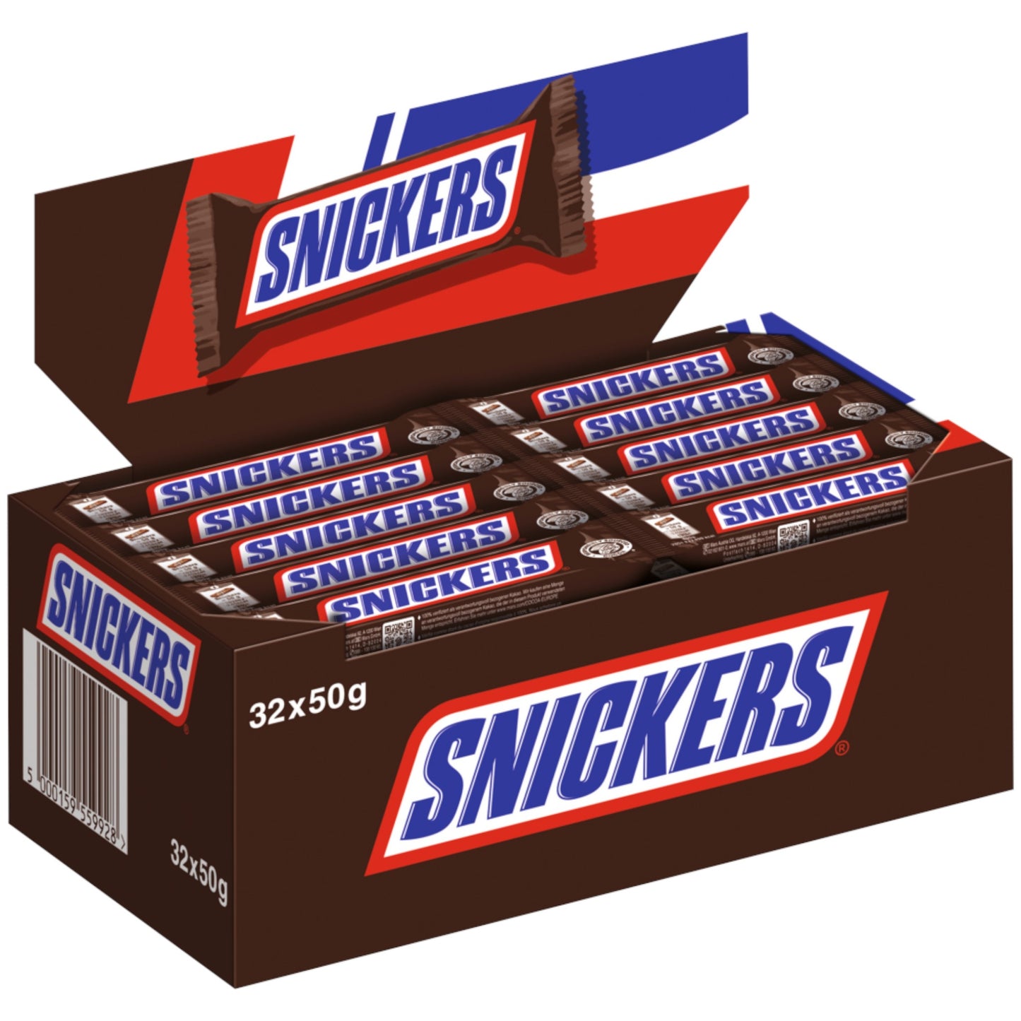 Snickers Schokoriegel 32x50g Vorteilspack MHD 16.3.2025