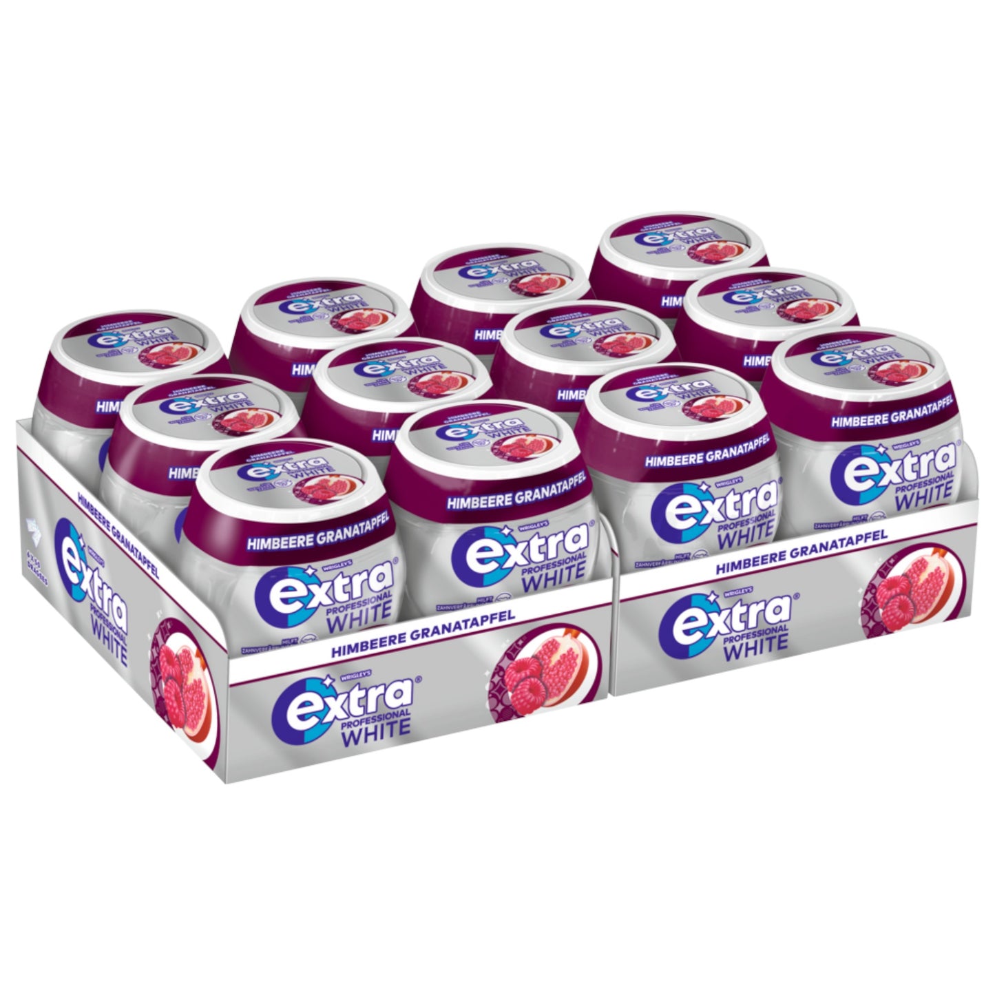Wrigley's Extra Professional White Kaugummi Himbeere Granatapfel 12x50 Stück MHD 16.12.2024