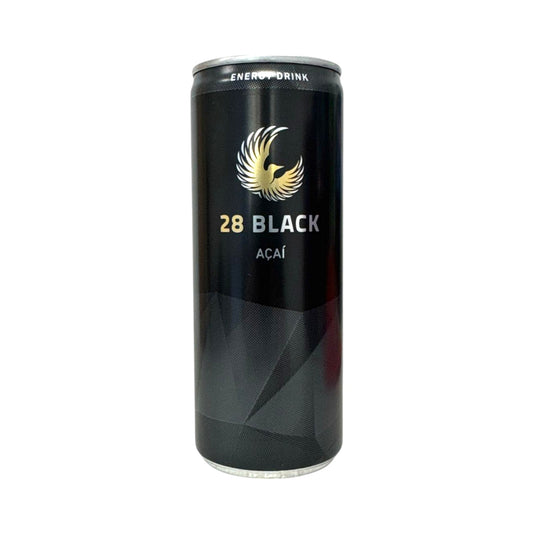 28 BLACK Açaí Energy Drink 250ml – fruchtiger Energy Drink mit Açaí-Geschmack, vegan, ohne Taurin. Ideal für bewusste Erfrischung zum Knallerpreis.
