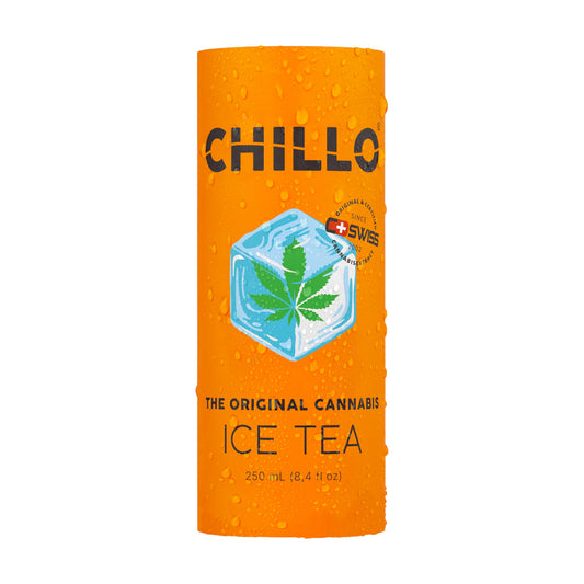Chillo Ice Tea Lemon & Cannabis 330ml – Erfrischender Eistee mit Hanfextrakt, zitronig und entspannend. Jetzt bei Magicdrinks sichern!
