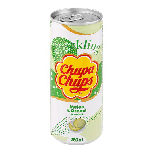 Chupa Chups Soda Melon Cream 250ml – Erfrischendes Milch-Melonengetränk in der Kultdose
