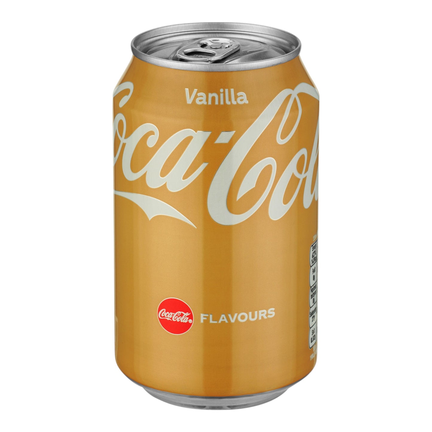 Coca Cola Vanilla 330ml – Klassische Cola mit süßem Vanille-Aroma in der goldenen Dose
