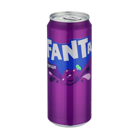 Fanta Grape 330ml Dose – fruchtige Traubenlimo mit intensiver Süße und prickelnder Kohlensäure. Exklusiver US-Import bei Magicdrinks.
