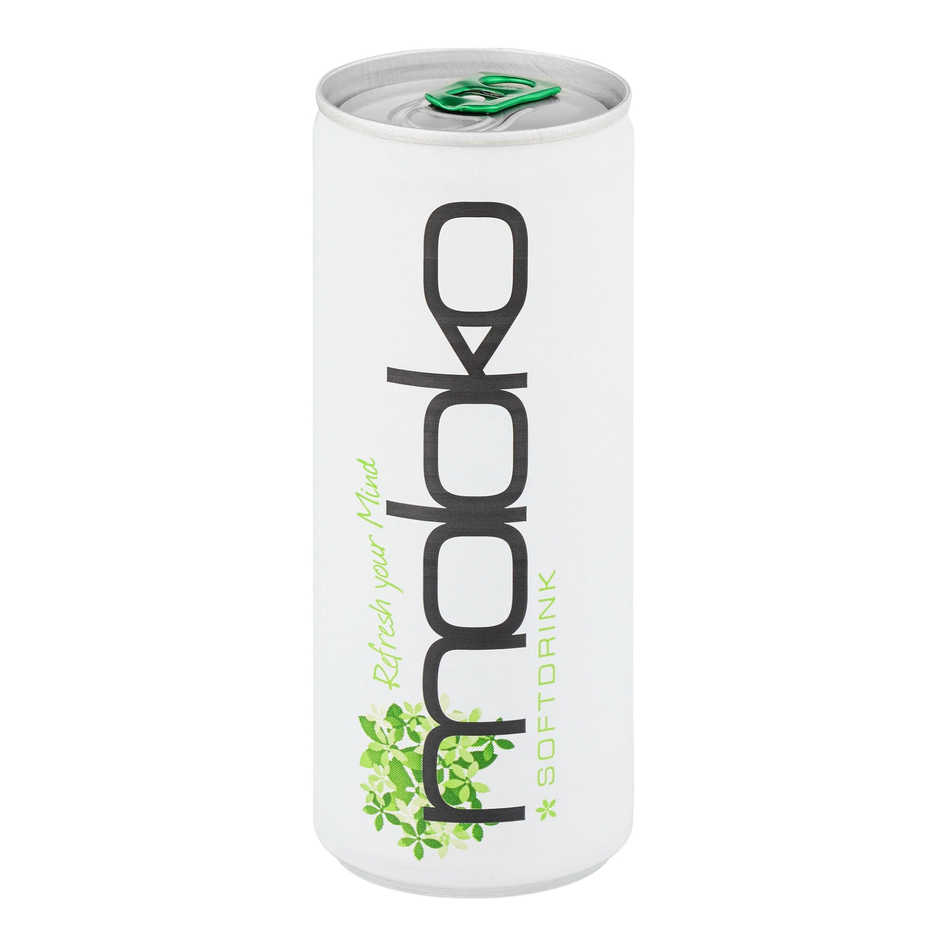 Moloko Softdrink 250ml – Erfrischungsgetränk mit Zitrusnoten und Kohlensäure in weißer Design-Dose. Belebend, fruchtig, einzigartig im Geschmack.
