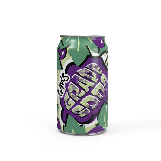 Tem’s Grape Soda 330ml – fruchtige Traubenlimo mit prickelnder Kohlensäure in stylischer Dose. Süß, erfrischend und ideal für heiße Tage.
